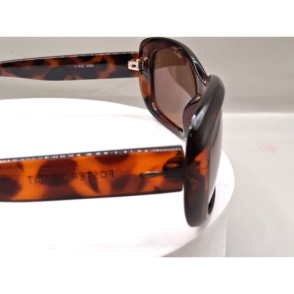 Foster Grant Election Women's Wrap Polarized Amber Brown Sunglasses - Picture 8 of 15